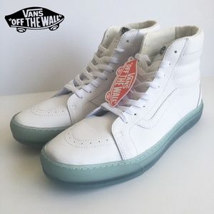 Vans SK8-HI Men's Skateboard Shoes White Leather